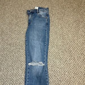 Free people rollas ripped jean